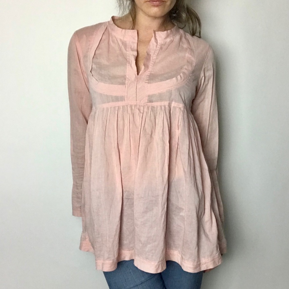 MATTA peasant Empire waist cotton blouse top